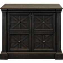 Lateral File, w/2 Drawers, 36"x21"x30", Chocolate