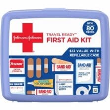 First Aid Kit, Portable, 80 Pieces, 6-1/4"x1-2/3"x5-1/2", MI