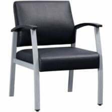 Chair, Guest, Mid-Back, Antimicrobial, 24.75"x25.5"x33-675", BK