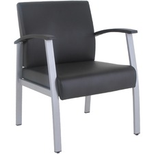 Chair, Guest, Mid-Back, Antimicrobial, 24.75"x25.5"x33-675", BK