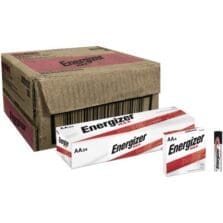 Batteries, AA, Energizer, Alkaline, 4/PK, 6PK/BX, 6BX/CT, BK/SR