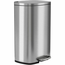 TrashCan, w/Pedal, FireRated, 13.2 Gal, 16-3/4"x12-1/2"x26", SR