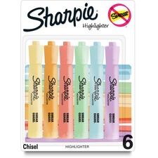 Accent Highlighter, Chisel Point, 6/PK, Pastel AST