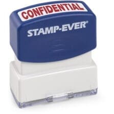 Stamp, Pre-inked, "CONFIDENTIAL", 9/16"x1-11/16" Imp, Blue
