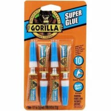 Super Glue, Gel, Thick, Quick-Dry, Tube, 3g, 4/PK, Clear