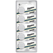 Batteries, Lithium, Industrial, 2032, 5/PK, 20PK/BX, Silver