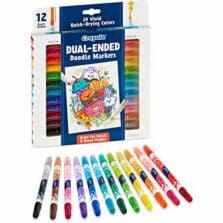 Markers, Dual-Ended, Chisel, 24 Colors, 12/PK, AST