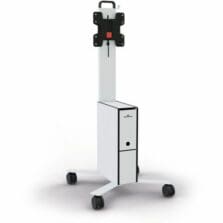 TV Cart, w/CableManagement/Cmprtmnts, 22.5"x22.6"x50.9", WE