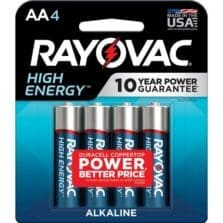 Batteries, High-Energy, Alkaline, AA, 4/PK, Blue/Silver