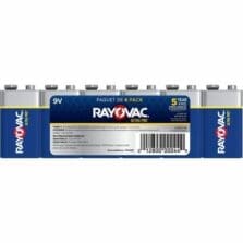 Batteries, Ultra Pro, 9V, Alkaline, 6/PK, SR/BK/YW