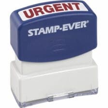 Stamp, Pre-Inked, "URGENT", 9/16"x1-11/16" Imp, Red
