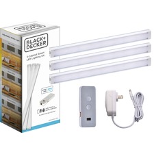 Under Cabinet Lighting Kit, Alexa Compatible, 3 Bars, 9"L, SR