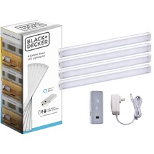 Under Cabinet Lighting Kit, Alexa Compatible, 4 Bars, 9"L, SR