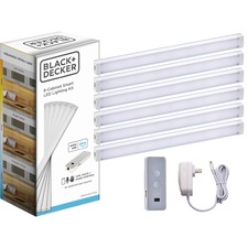 Under Cabinet Lighting Kit, Alexa Compatible, 6 Bars, 9"L, SR