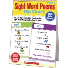 Flip Chart, Sight Word Poems, 15"Wx20-7/10"Lx1/5"H, Yellow