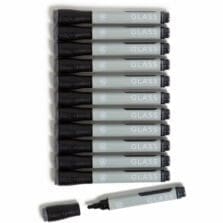 Markers, Dry-Erase Liquid, Bullet Tip, 12/PK, Black