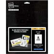 ID Badge, w/No Clip Hole, Poly, 11.mil, 2.125"x3.375", 80/PK, WE