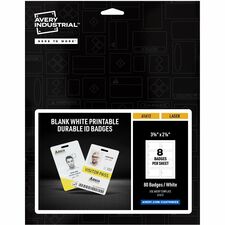 ID Badge, w/Clip Hole, Poly, Tall, 11.mil, 2.125"x3.375", 80/PK, WE