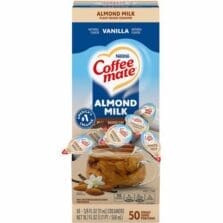 Creamer, Single Tubs, Almond Milk/Vanilla, 0.375oz, 50/BX, MI