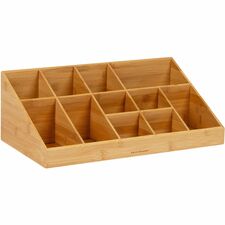 Condiment Organizer, 11Compartment, Bamboo, 9.5"x18.19"x6.5", BN