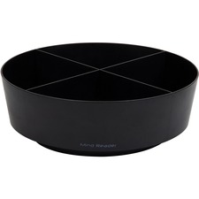 Snack Organizer, Carousel, 4 Compartments, Black