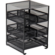 Tea Organizer, 5-Drawer, 120 Tea Cap, Mesh, 7"x6.75"x10", BK
