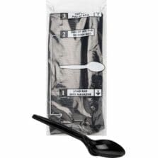 Spoons, Dispenser Refills, Polystyrene, 100/PK, BK