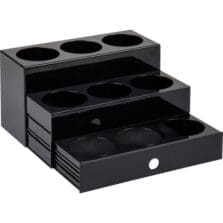 Syrup Bottle Holder, 3Tier, 9Compartment, 12.5"x5"x7", BK