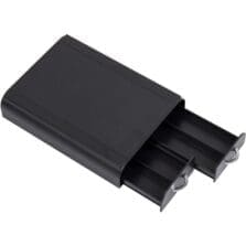 Coffee Pod Organizer, 2 Drawer, Plastic, 9.5"x12.25"x2.5", BK