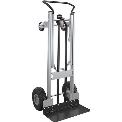 Hand Truck, Hybrid, 4 Wheels, LoopHandle, 19.5"x19.5"x48", BK