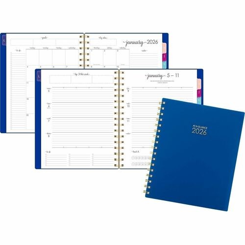 Planner, Wkly/Mthly, 13 Mths, Jan-Dec, 7"x8-3/4", BE