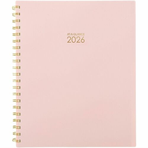 Harmony Weekly/Monthly Poly Planner, 11 x 9.38, Pink Cover, 13-Month: Jan 2026 to Jan 2027