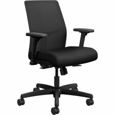 Task Chair, Mesh Back, 26"x26-1/2"x40-1/2", BK Fabric