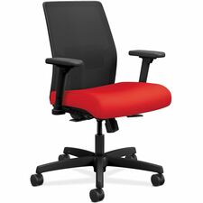 Task Chair, Mesh Back, 26"x26-1/2"x40-1/2", Ruby Fabric