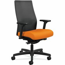 Task Chair, Mesh Back, 27"x28-1/2"x44-1/2", Apricot/BK