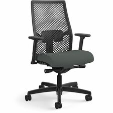 Task Chair, ReActiv Back, 27"x28-1/2"x44-1/2", Iron Ore/BK