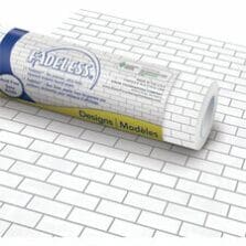 Art Paper Roll, Fadeless, 48"x50', 50 lb, White Subway Tile