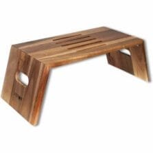 Laptop Desk, Foldable, Acacia Wood, 25-4/5"x11-1/2"x8-4/5", BN