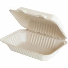 Food Container, Clamshell, 1 Compartment, 9"x6", 27 oz, 250/CT, NL