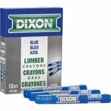 Lumber Crayons, Fade Proof, 4-1/2"x1/2", 12/BX, Blue