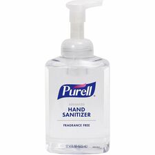 Foaming Hand Sanitizer, Pump Bottle, 17.4oz, Clear
