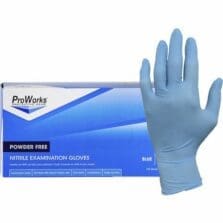 Gloves, Exam, Nitrile, 5.5 mil, 9-1/2"L, Small, 100/BX, 10BX/CT, BE