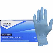 Gloves, Exam, Nitrile, 5.5 mil, 9-1/2"L, Medium, 100/BX, 10BX/CT, BE