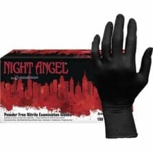Gloves, Exam, Nitrile, 4 mil, 9-2/5"L, Large, 100/BX, 10BX/CT, BK