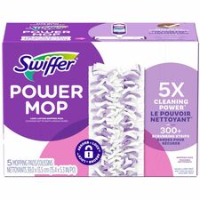 Mopping Pads, f/Swiffer PowerMop, 5/BX, PE
