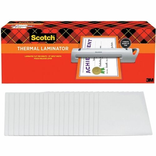 Thermal Laminator, Combo Pack, 13", 20 Pouches, MI