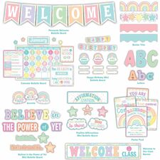 Classroom Decor Set, Bulletins/Posters/Letters, Pastel Pop, MI