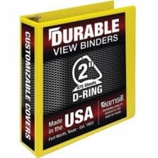 Binder, D-Rings, 475-Sht Capacity, 2"Cap, YW