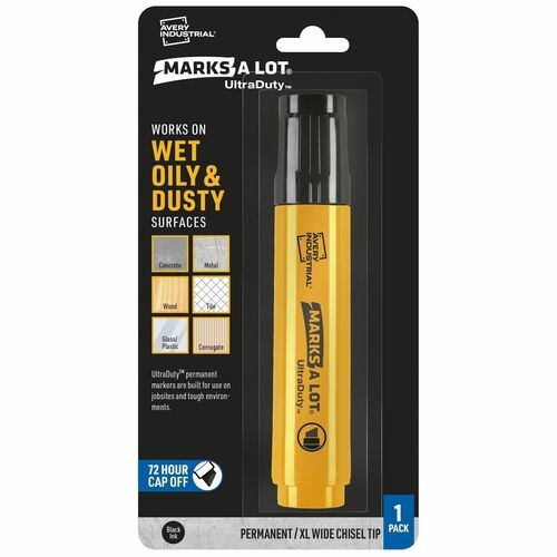 Markers, Permanent, Industrial, Chisel, 0.18mm, 1/PK, Black