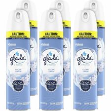 Air Freshener Spray, Glade, Clean Linen, 8.3 oz, 6/CT, MI